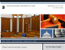 Tablet Screenshot of johnleonardattorney.com